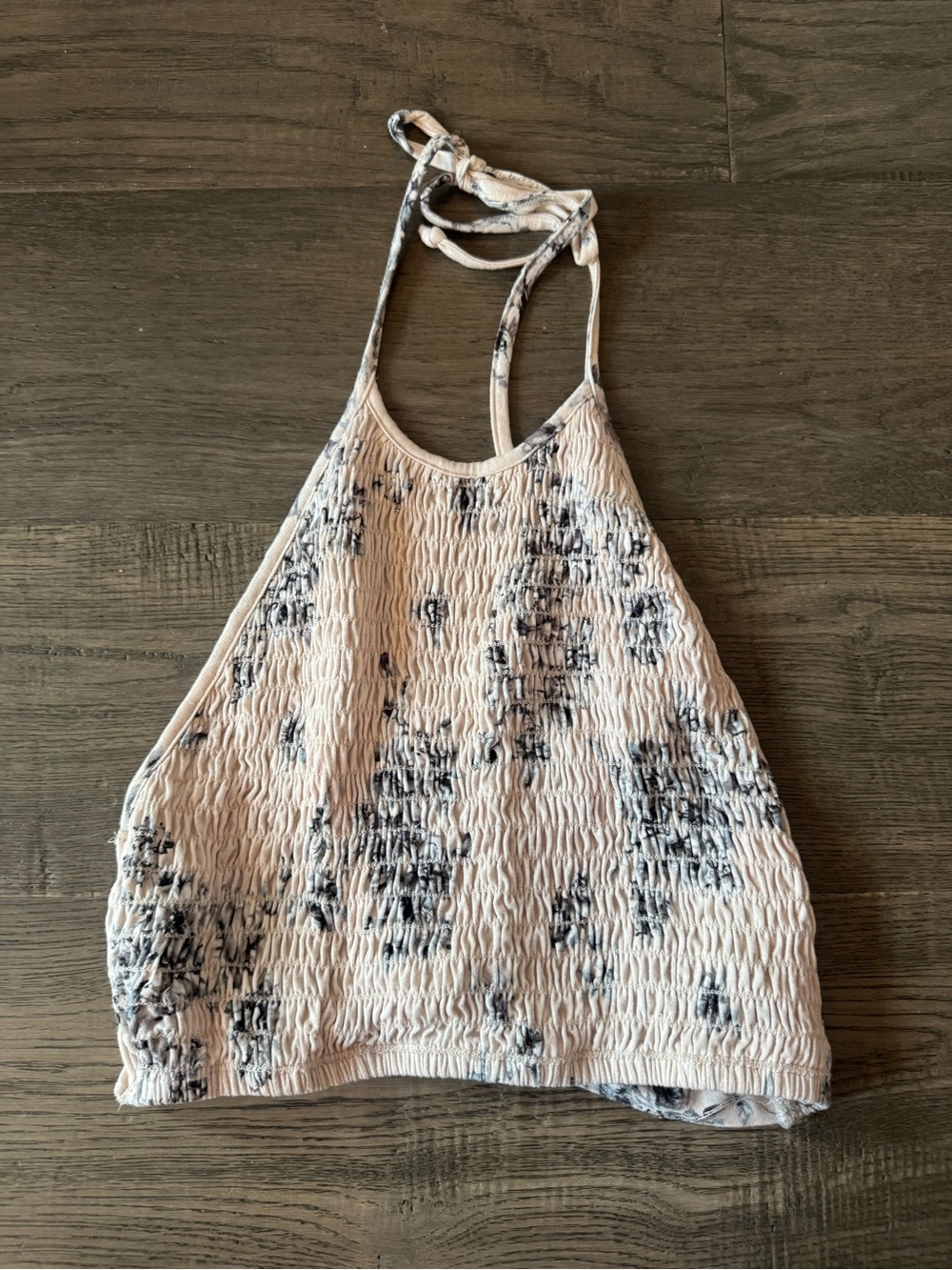 Floral Smocked Halter Crop